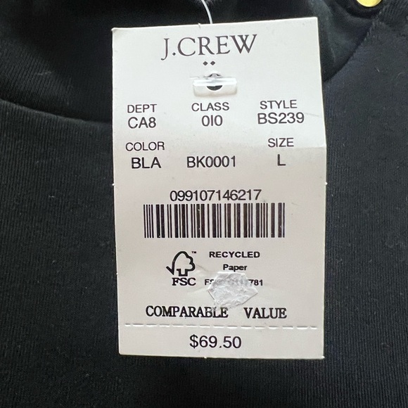 NWT - J. Crew Mockneck ribbed top. Size L. - Picture 8 of 11